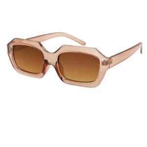 Blue Gem Peach Irregular Octagonal Sunglasses